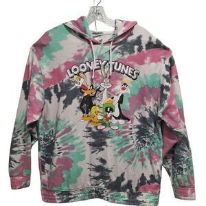 Looney Tunes Women's Hoodie Size‎ M  Bugs Bunny Marvin the Martian Taz Tweety